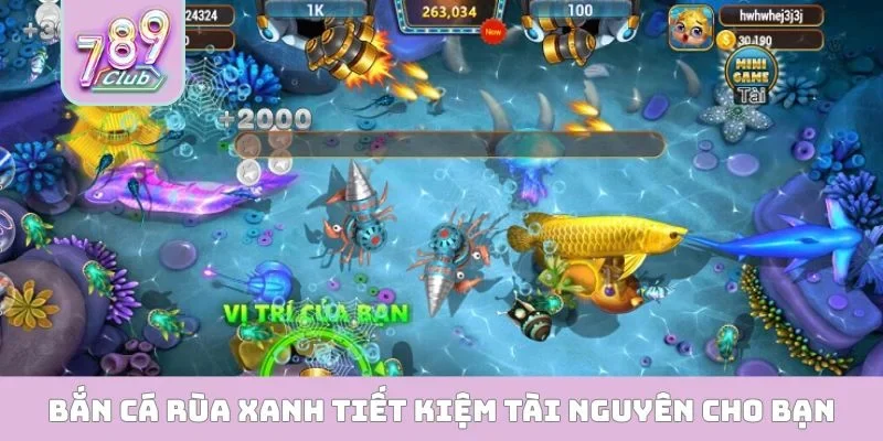 Bắn cá rùa xanh tiết kiệm tài nguyên cho bạn