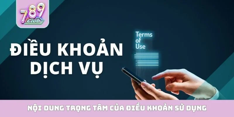 Điều khoản sử dụng Nội dung trọng tâm của điều khoản sử dụng