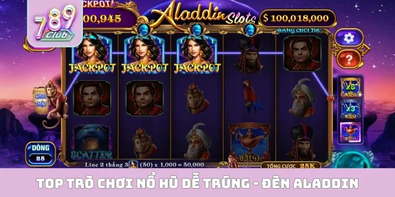 Top trò chơi nổ hũ dễ trúng - Đèn Aladdin